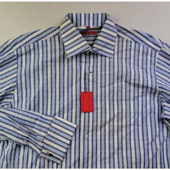 Luchiano Visconti Tan Multicolor Gingham Shirt – 100% Organic Cotton
